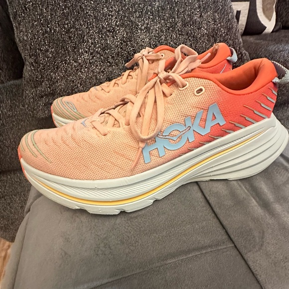Hoka One One Bondi X Women's Size9B CPPF
Pink Orange Blue Running 1113513 - Picture 1 of 12